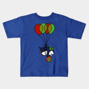 Christmas Balloon Penguin Kids T-Shirt